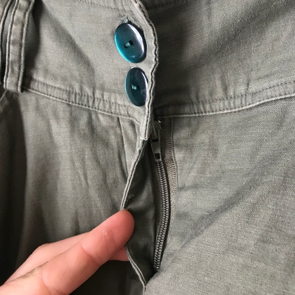 Army green Cotton Skirt by JKLA - Picture 3 of 7